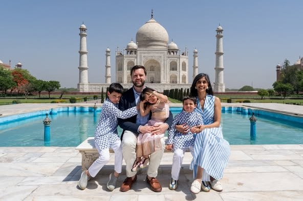 Vice President Vance with his family during an official overseas trip